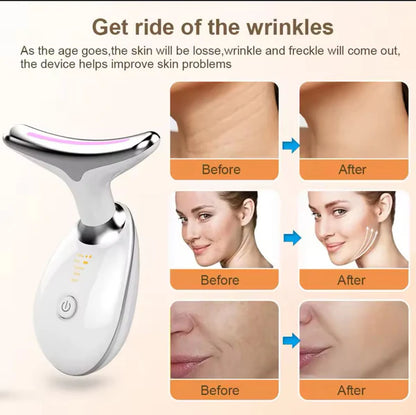 7-in-1 LED Face & Neck Wrinkle Massager | Facial Sculpting Device