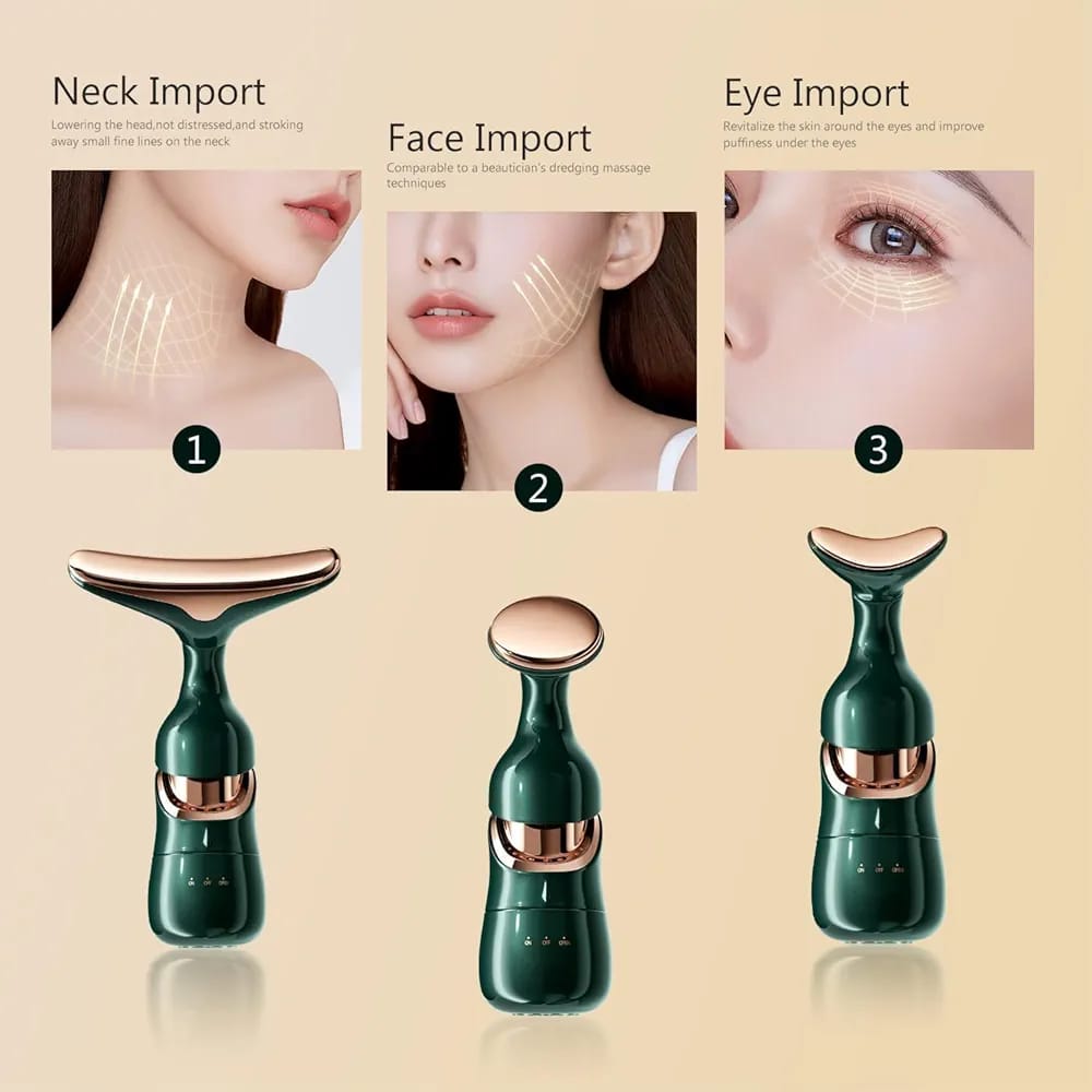 7-in-1 LED Face & Neck Wrinkle Massager | Facial Sculpting Device