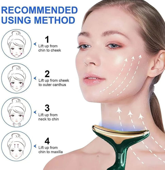 7-in-1 LED Face & Neck Wrinkle Massager | Facial Sculpting Device